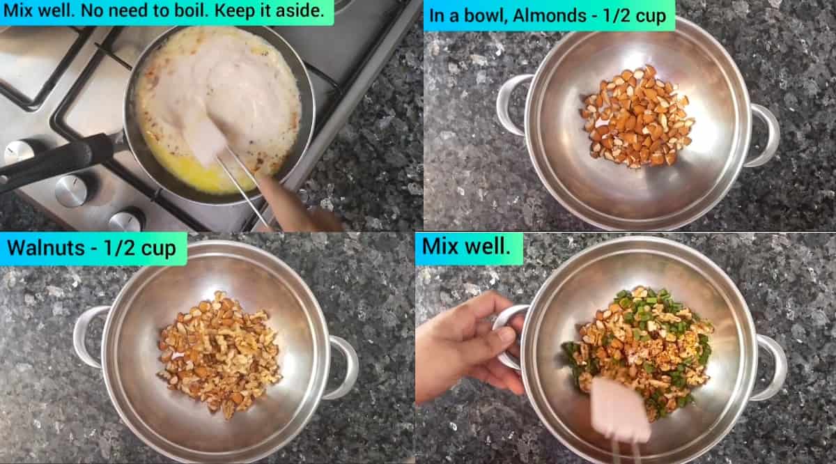 step by step images on How to make honey glazed topping for casserole dish 
