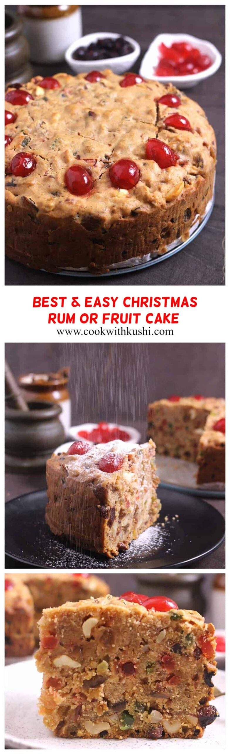 How to make best & moist Christmas rum cake or Fruit Cake