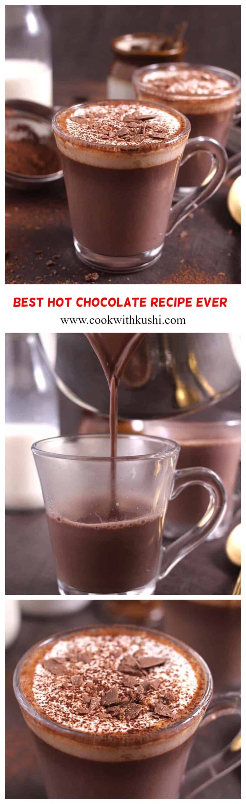 best homemade hot chocolate drink recipe #hotchocolate #hotcocoa #winterrecipes #christmas