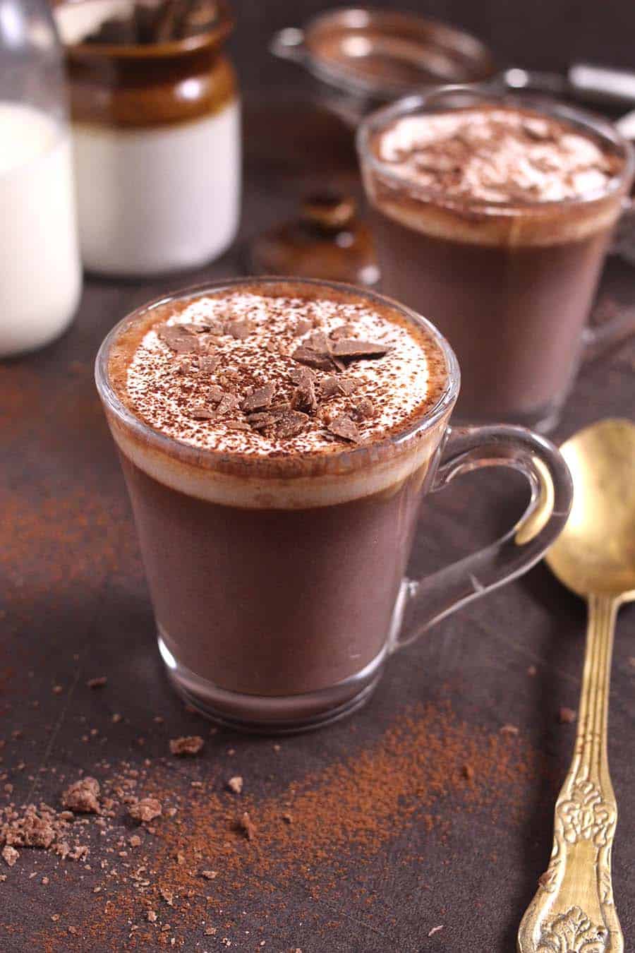 how to make Italian, french and American hot chocolate, spiked hot chocolate #chocolate recipes 
