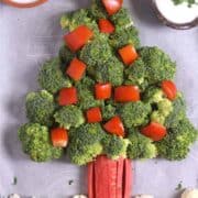 christmas tree vegetable platter with vegan mayonnaise, veggie platter with eggless mayo #dinner