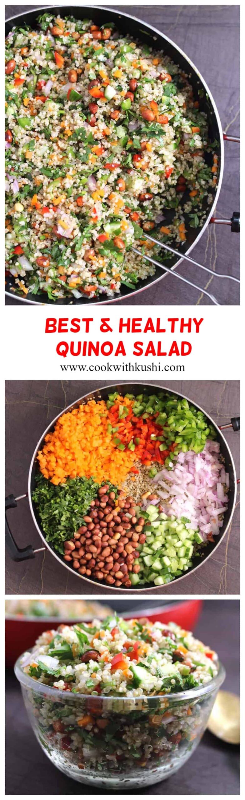 How to make healthy, weight loss quinoa salad #vegan #vegetarian #salad