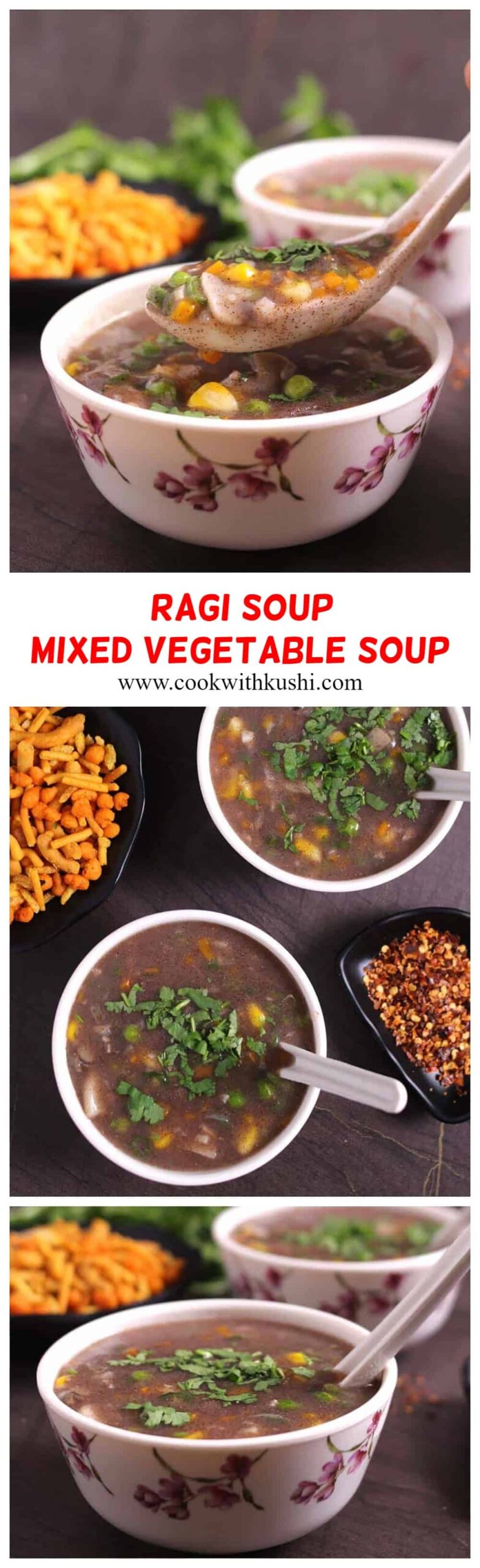 How to make a healthy mixed vegetable soup #ragisoup fingermilletsoup