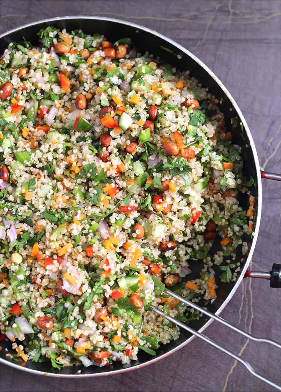 healthy quinoa salad, weight loss quinoa salad, vegetarian, vegan. gluten-free, diabetic-friendly 