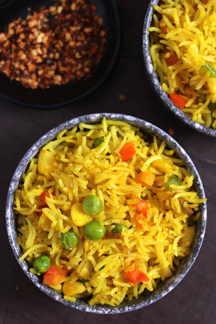 saffron rice, rice recipes using leftovers, basmati rice recipes, pulav, pulao, pilaf, Indian rice