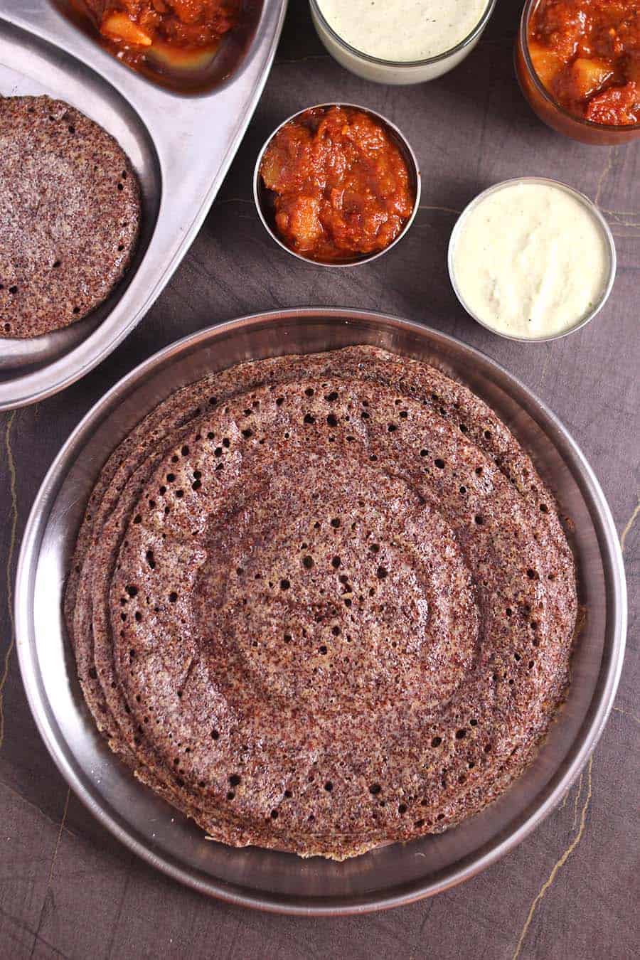 ragi dosa, raagi dose, how to make ragi dosa batter without rice, healthy Indian breakfast recipes