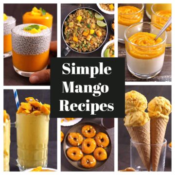 Collage of best and easy must try mango recipes.