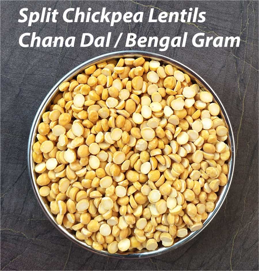 Split chickpea lentils, chana dal, bengal gram
