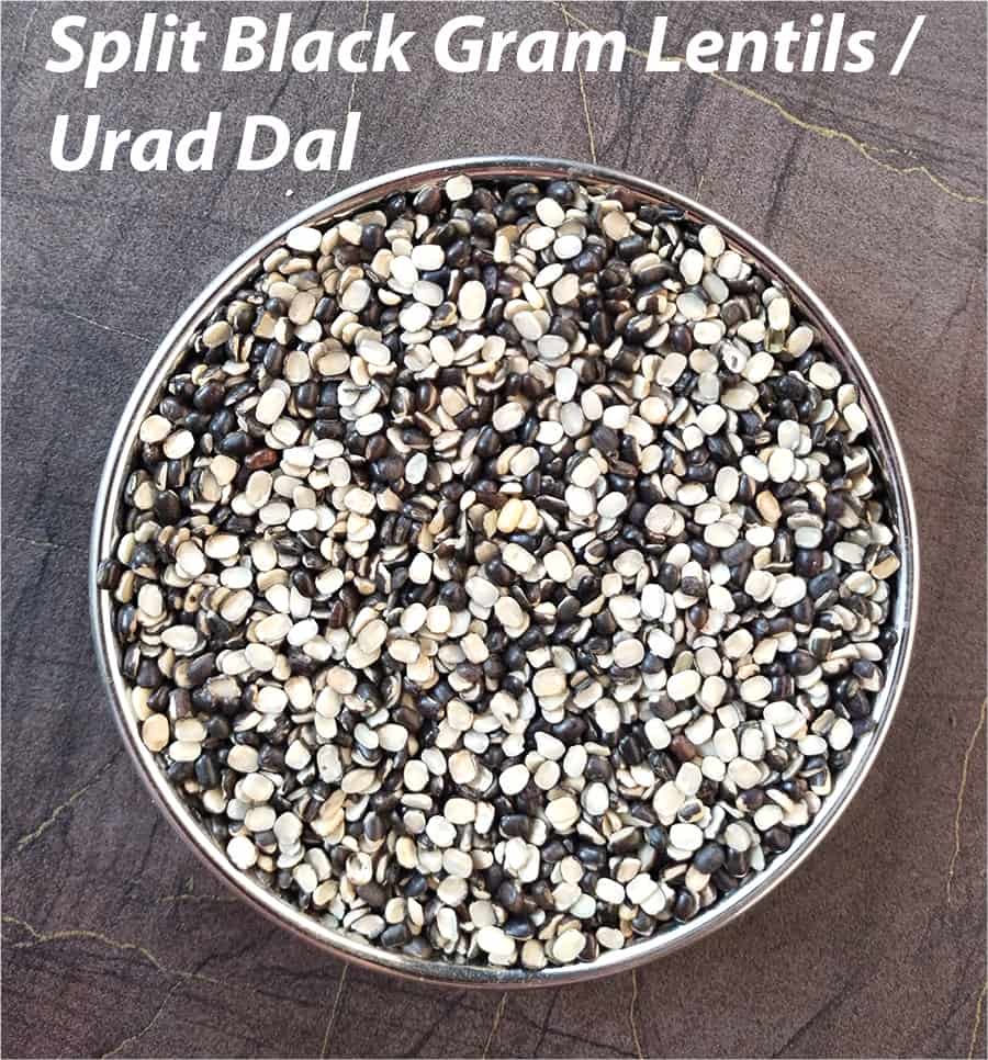 Split black gram lentil, urad dal dhuli 