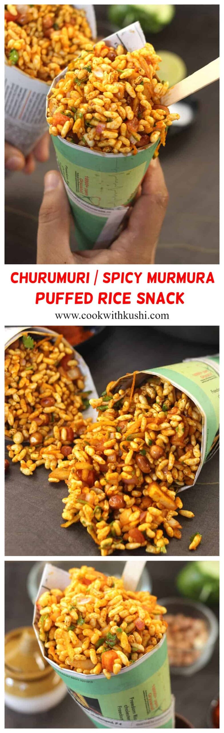 How to make vegan puffed rice snack #churumuri #eveningsnack mandakki #Murmura