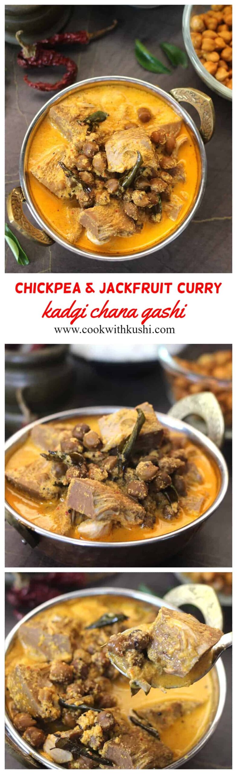 How to make Indian style chickpea and jackfruit curry #chickpeacurry #jackfruit #kathal