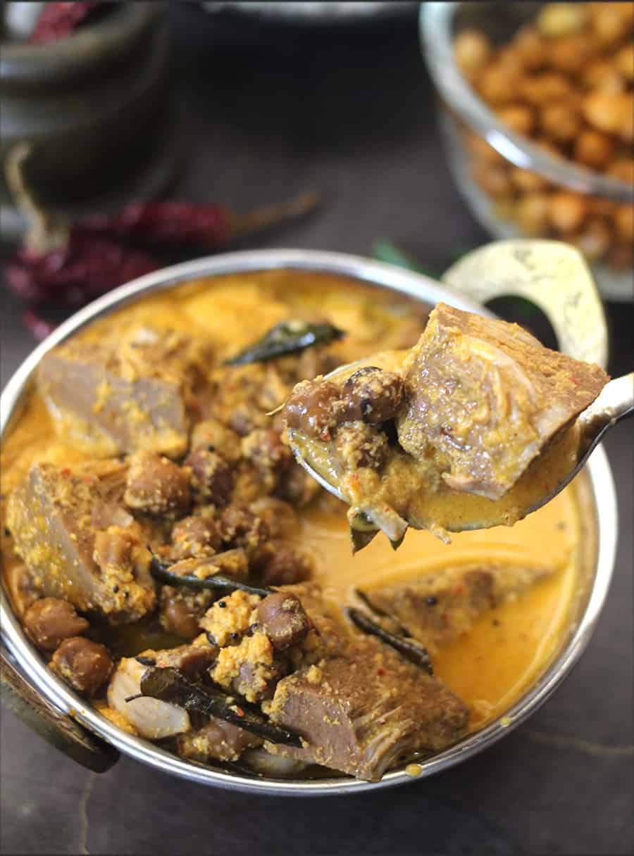 Temple & Function style Gassi | Canned Garbanzo & Jackfruit Curry #konkanifoodrecipes #chana #kathal