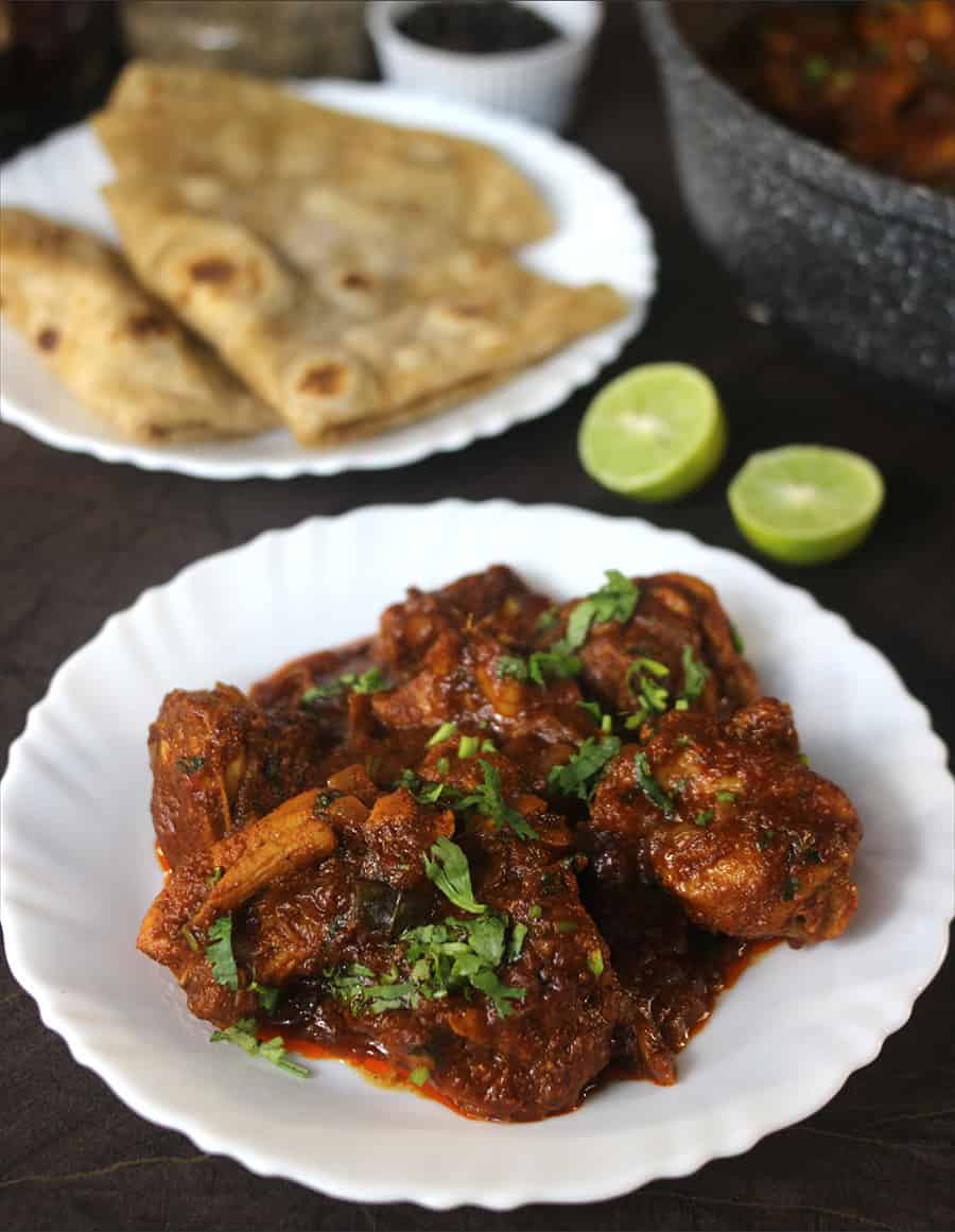 chicken ghee roast, mangalore kundapur style, instant pot pot roast, dinner ideas with chicken