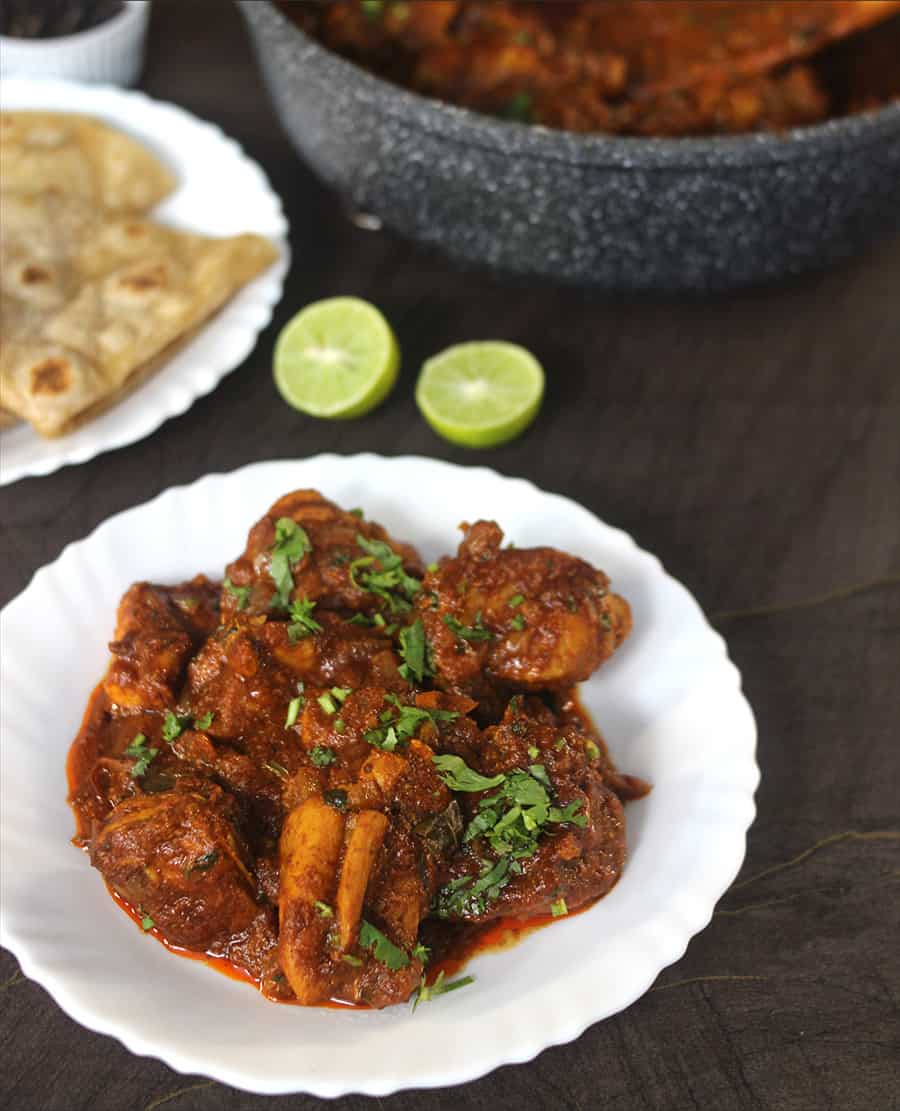 chicken ghee roast, mangalore kundapur style, instant pot pot roast, dinner ideas with chicken