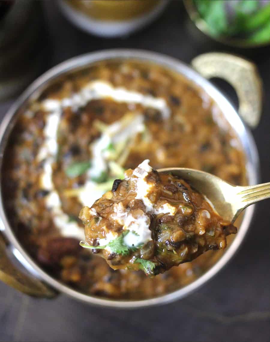instant pot dal makhani, creamy hotel dhaba restaurant-style makhani dal recipe #vegetariandinner