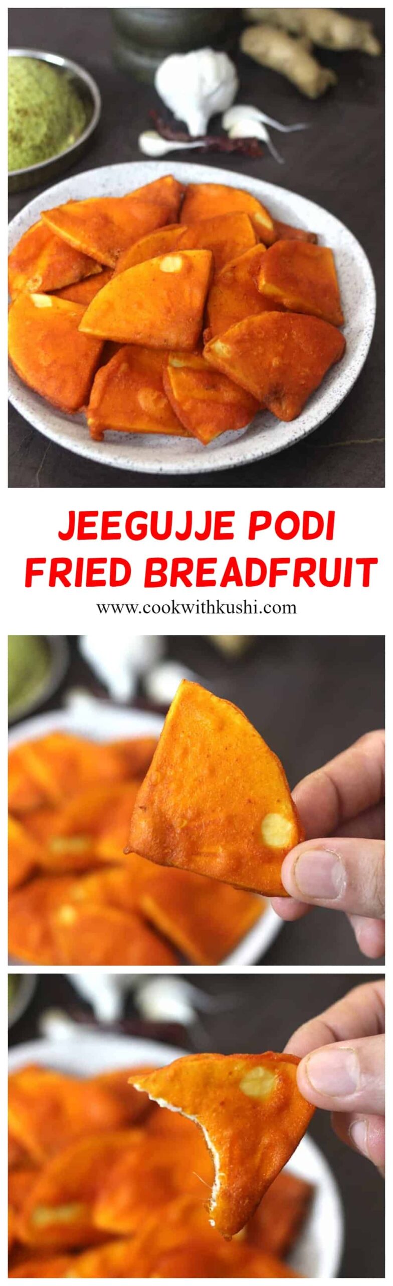 How to make fried breadfruit, jeevkadgi podi, jeegujje podi