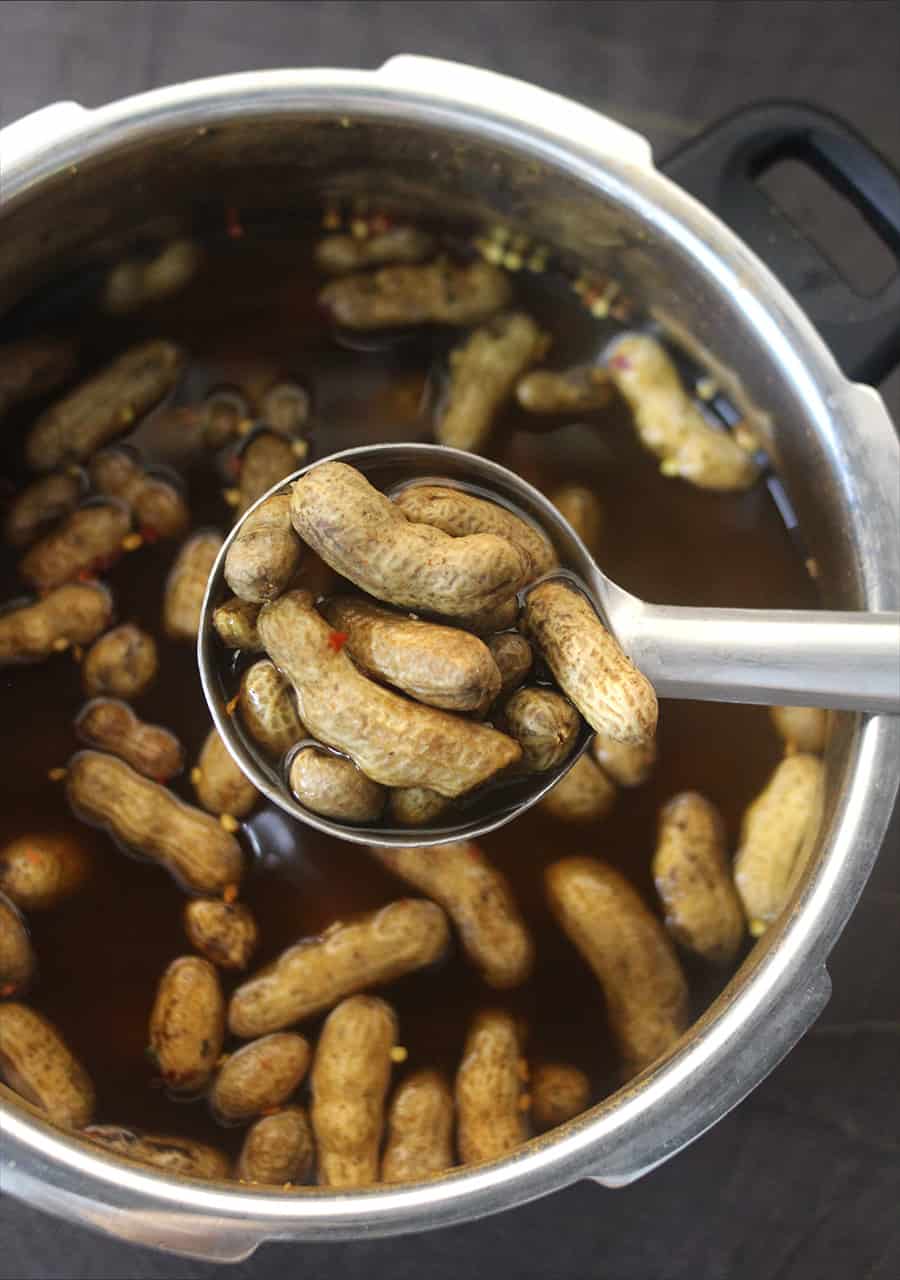 ingredients for cajun boiled peanuts #footballrecipes #americanrecipes #proteinsnacks