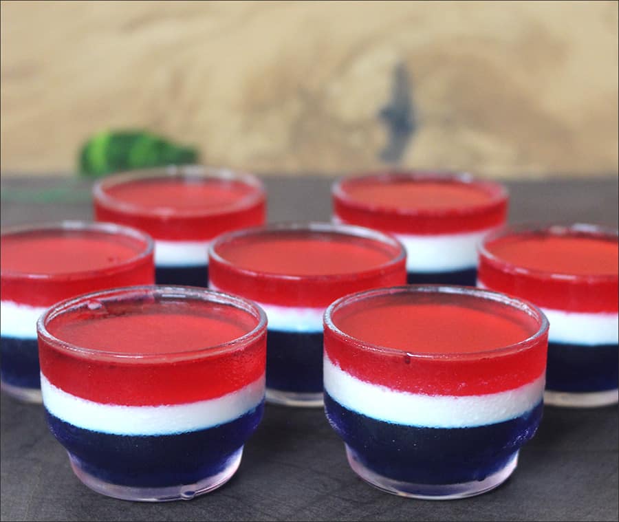 how to make jello shots, american flag , memorial day, thanksgiving desserts, no bake dessert recipe