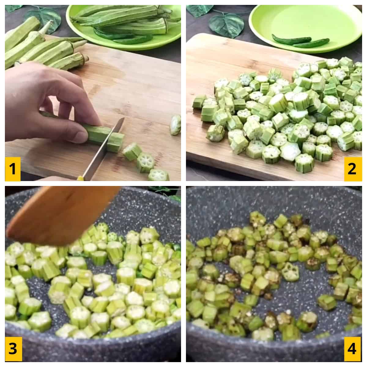 How to make pan fried crispy okra or bhindi at home.