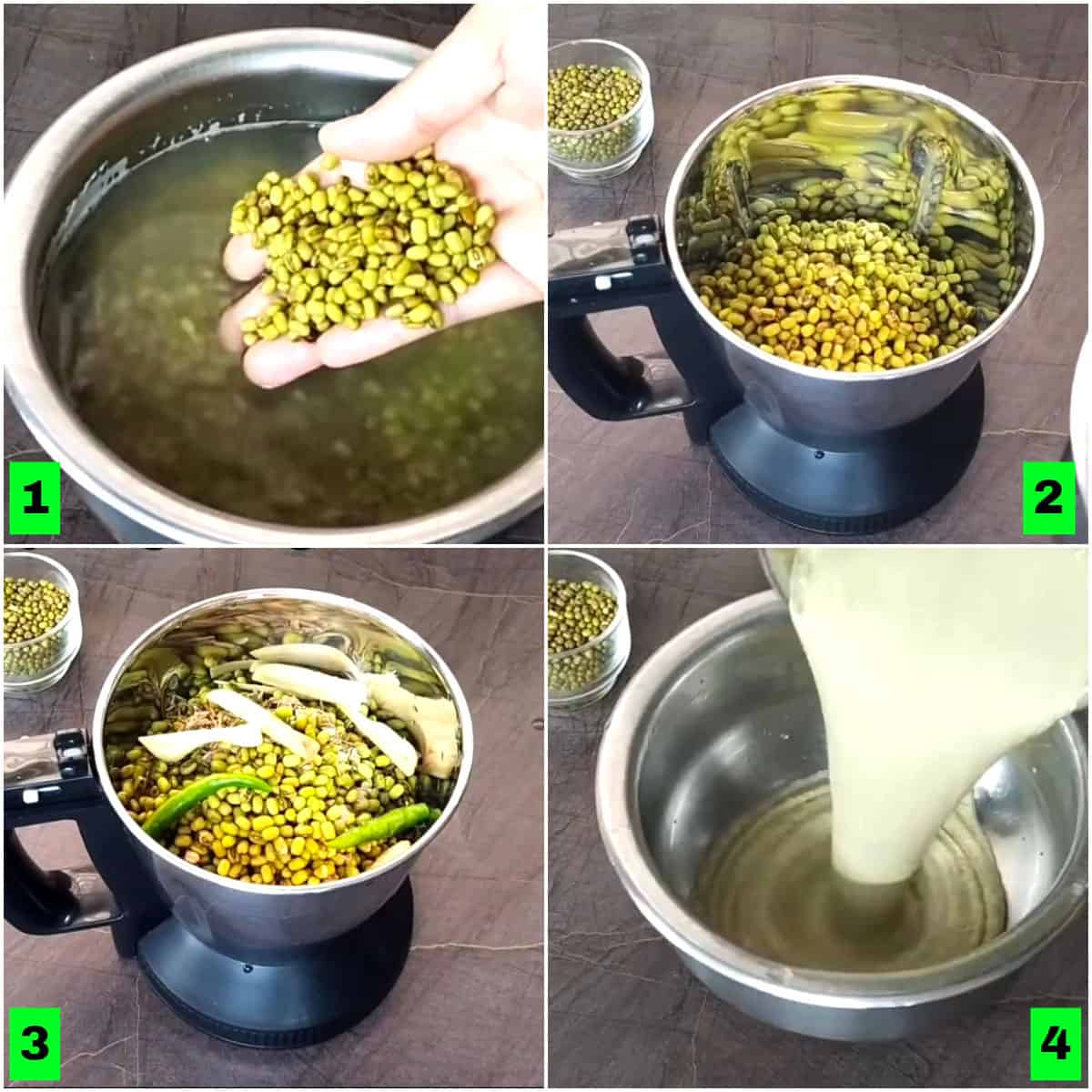 How to make pesarattu dosa batter?