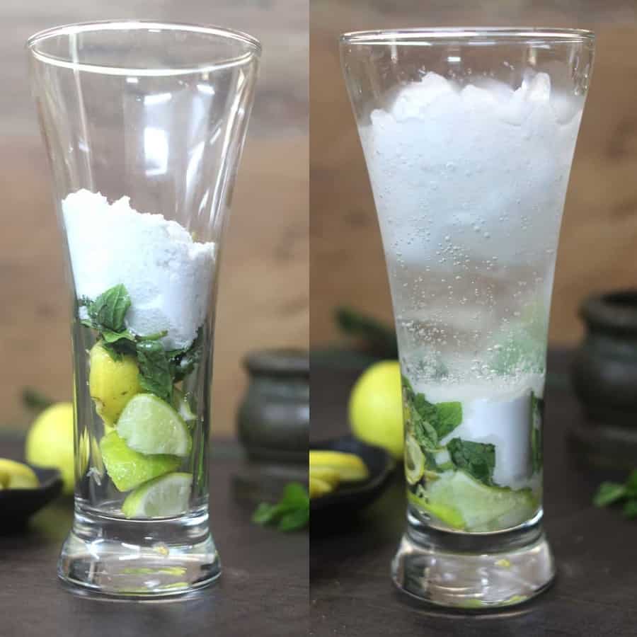 virgin mojito, classic mint mojito, mint lemonade, non alcoholic mocktail drink #summerdrink 
