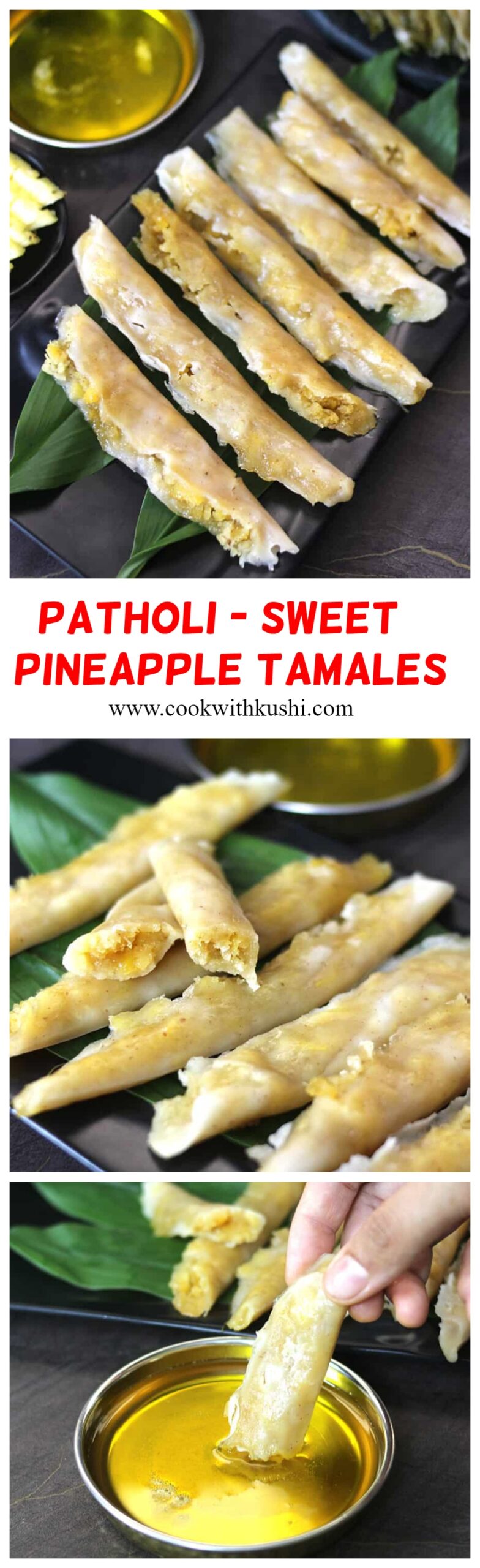 How to make sweet tamales at home #tamales #pineappledessert #Patholi