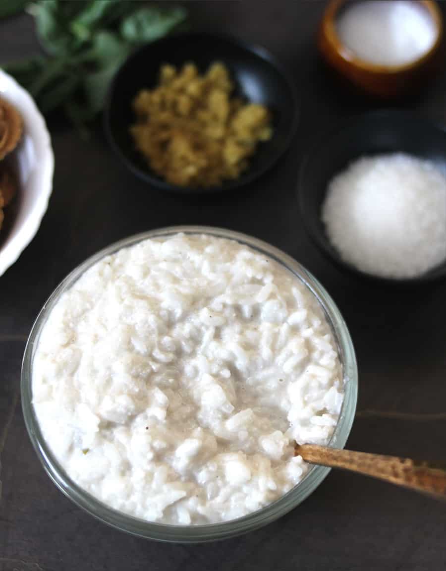 thai rice, best rice congee, instant pot coconut milk rice, rice porridge, turmeric & pandan leaves