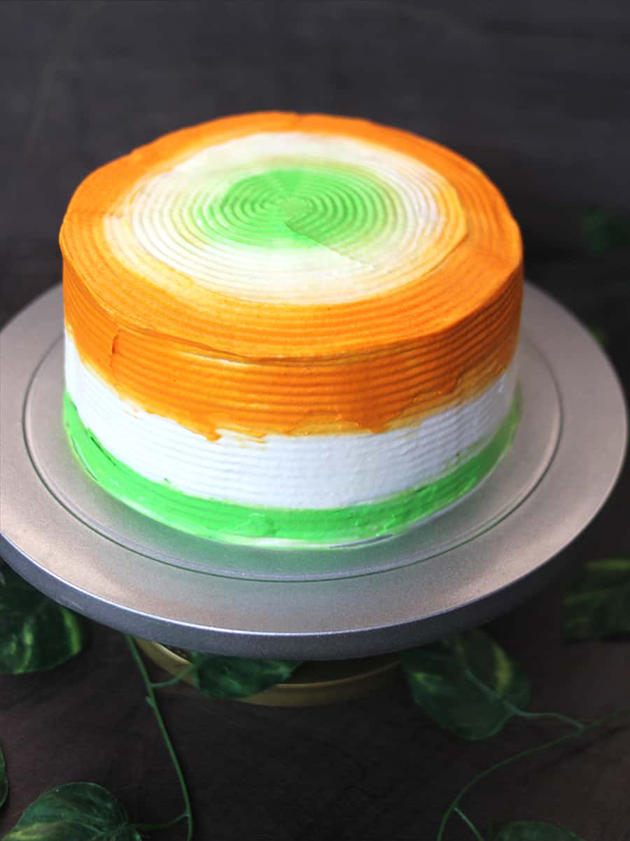 republic day cake, saffron white green layered sponge cake recipe, best indian sweets #independenceday