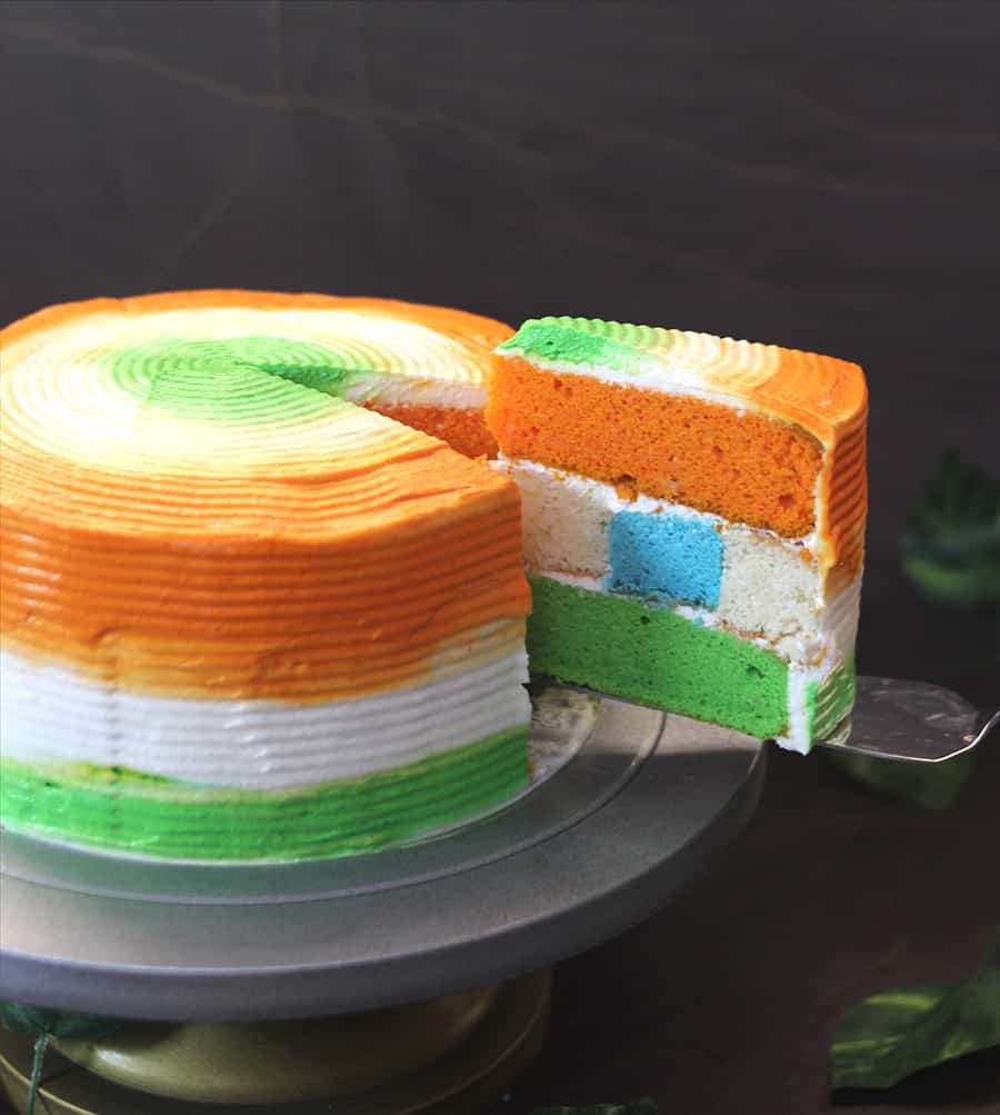 Indian Flag Cake Layered Sponge Independence Day Special Recipe Cook With Kushi