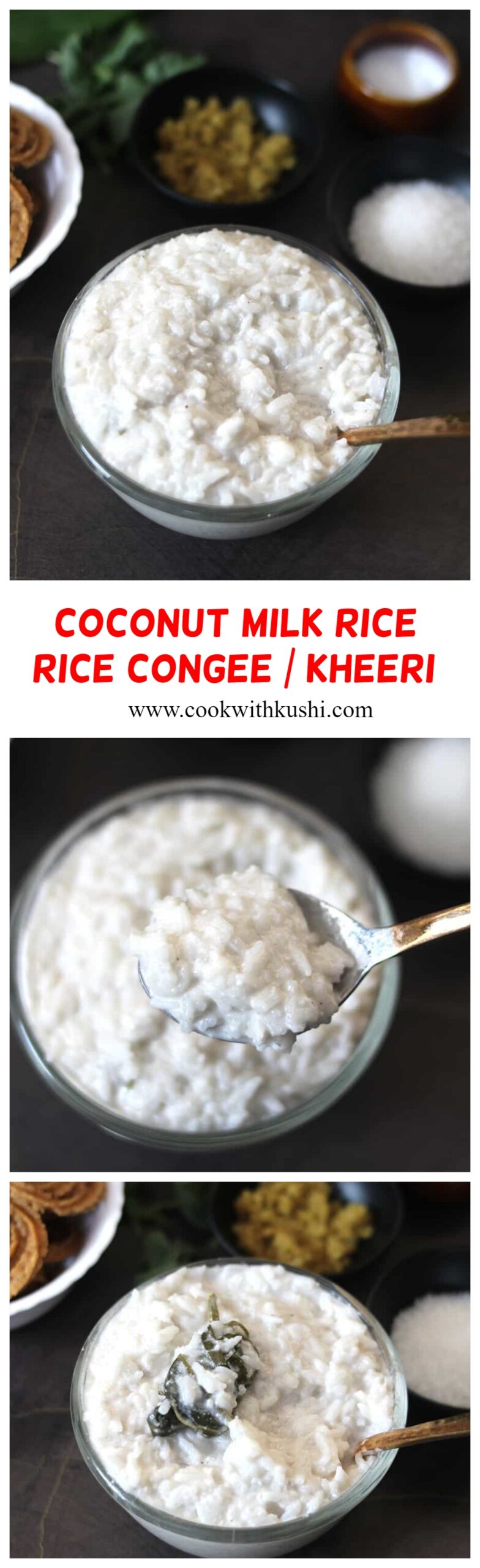 How to make coconut milk rice, rice ongee in instant pot, stovetop