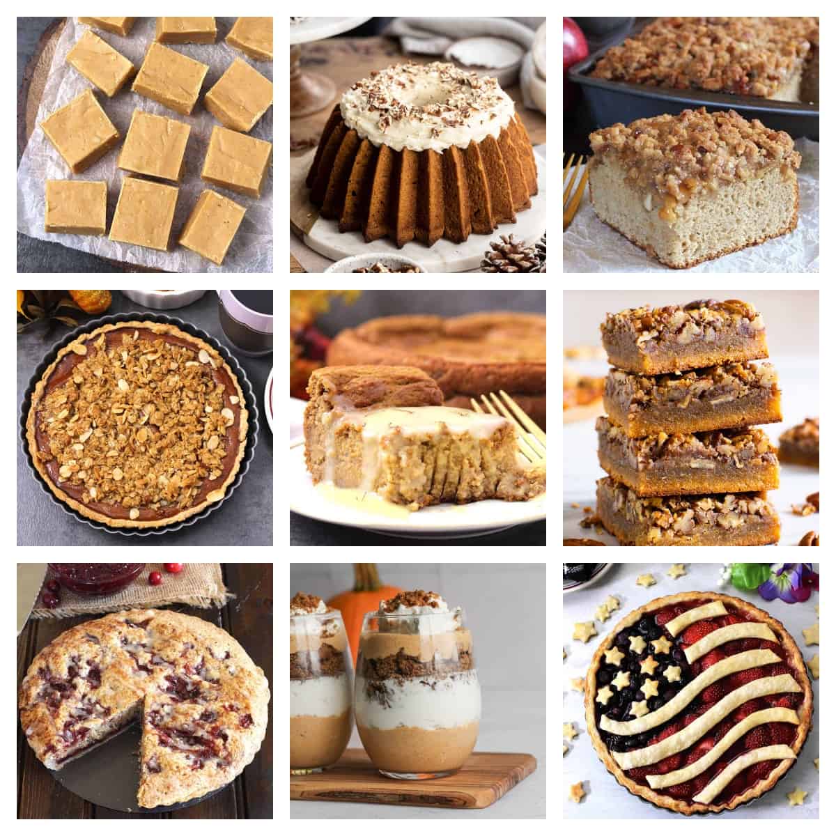 Best Thanksgiving dessert recipes from pumpkin pie to cake, cookies, bars, tarts, crisps, pudding, holiday themed desserts.