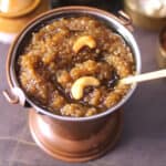 Traditional south Indian temple style sweet pongal, khichdi recipe