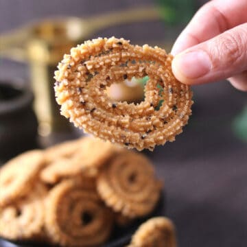 Crispy & Crunchy Chakli or murukku recipe - popular Indian snack recipe