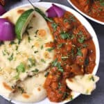 Best homemade chicken tikka masala with garlic butter naan for lunch and dinner.