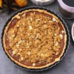 Classic pumpkin Pie with Streusel topping.