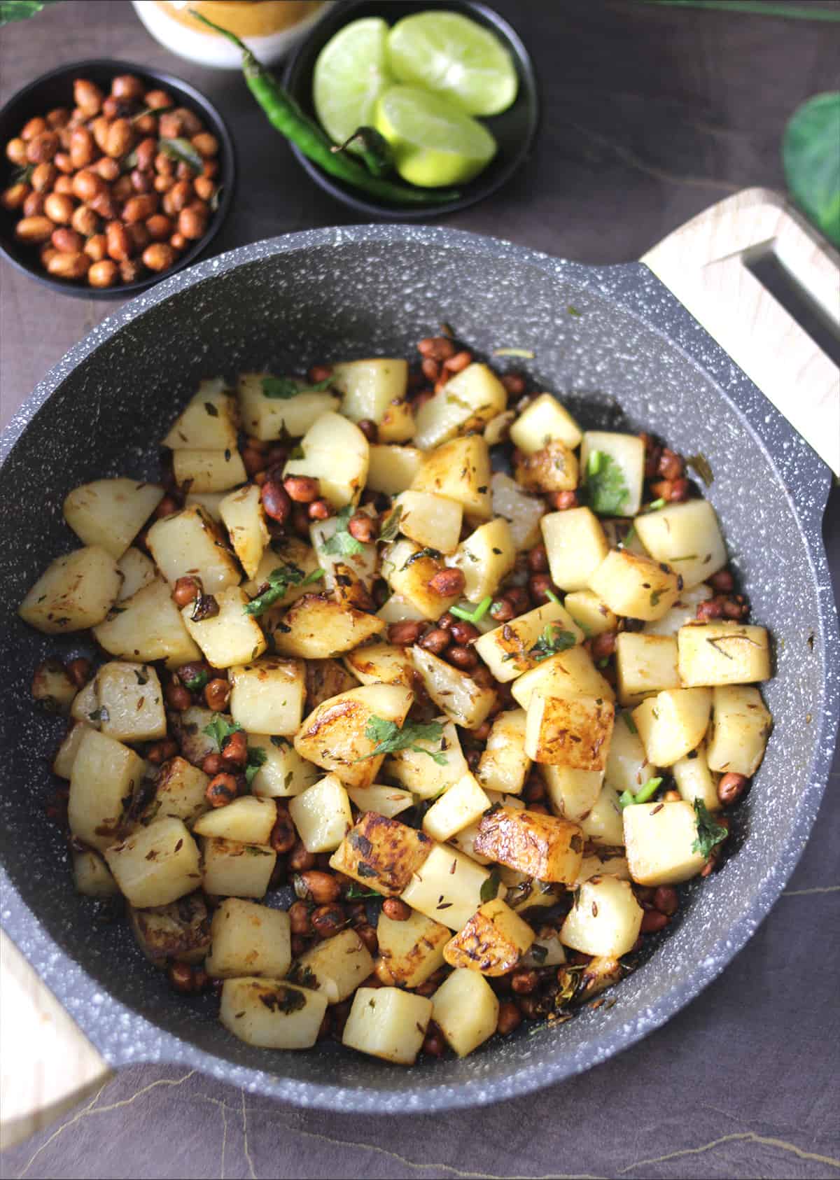 Quick and easy lunchbox recipe for kids with potatoes, vrat wale aloo. 