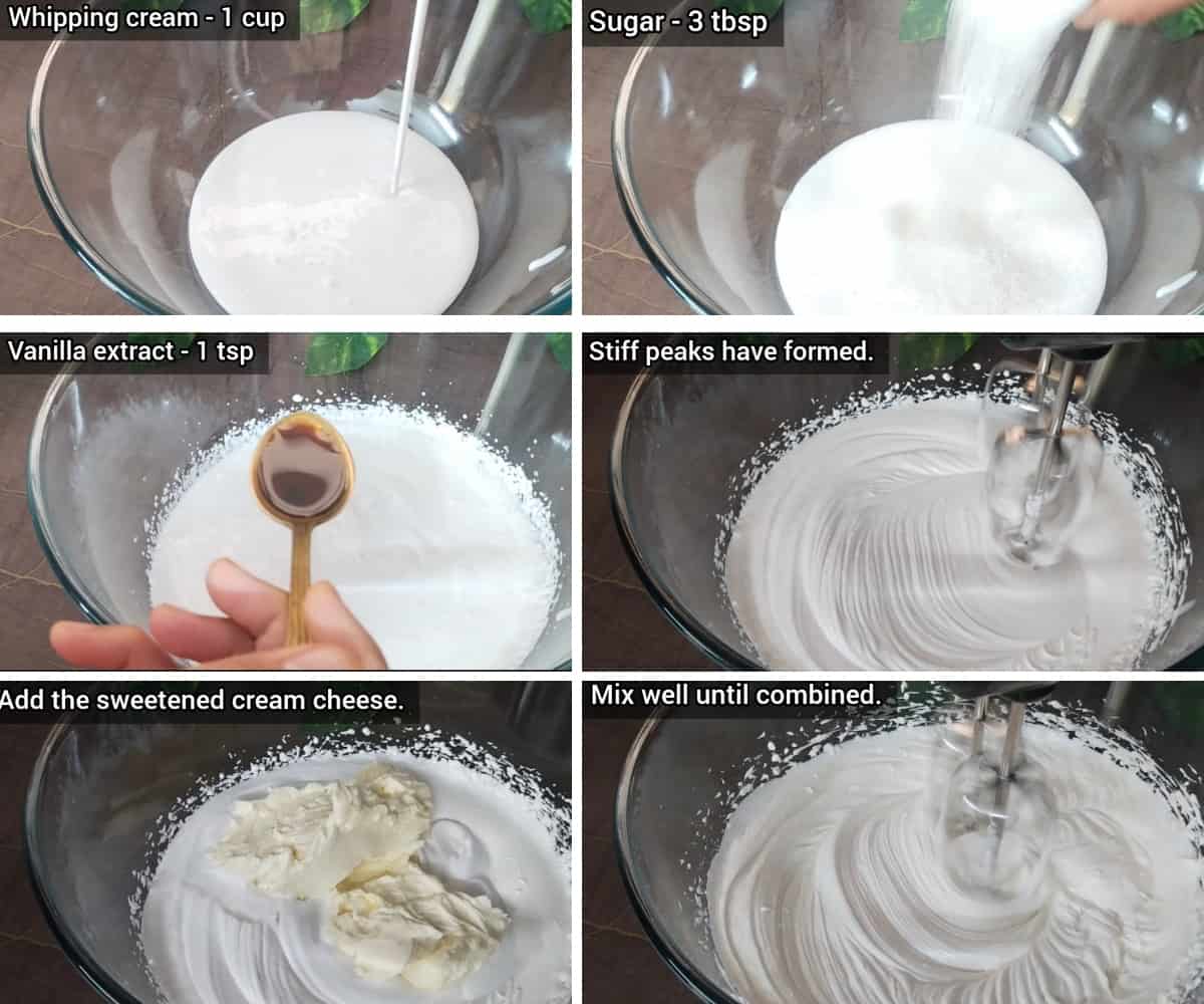 step by step pictures of no bake cheesecake filling 