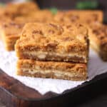 best blondies recipe, blondie, stack of easy, classic, fudgy chewy blondie