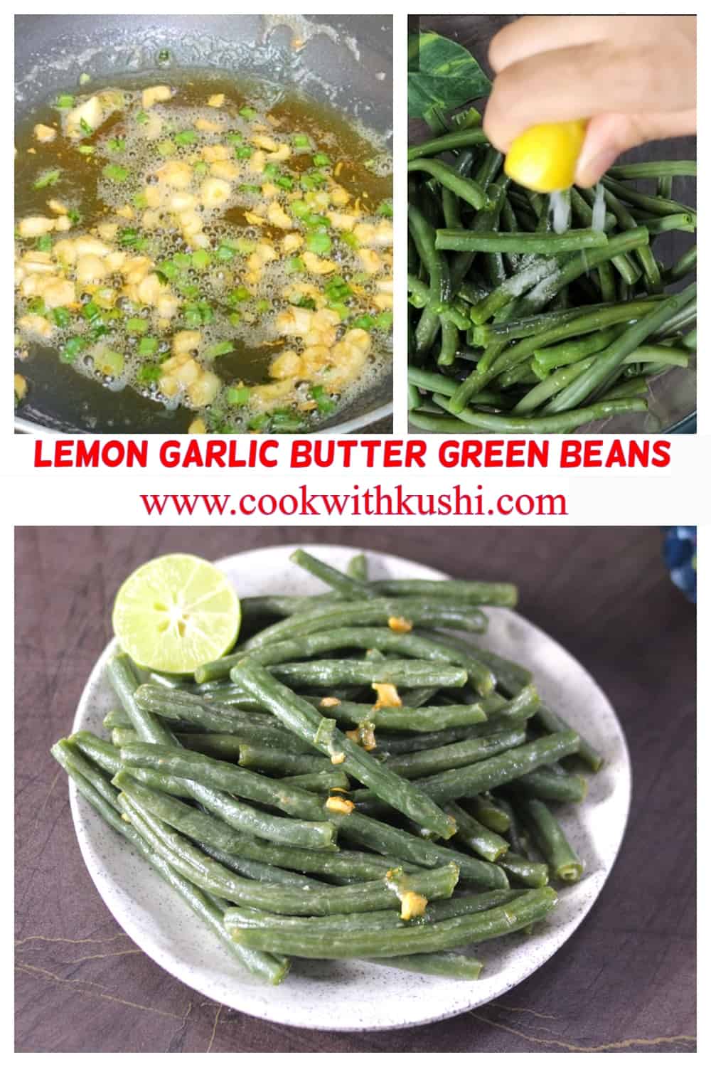 images on making of sauteed garlic butter green beans recipe