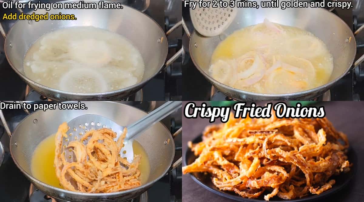 images showing how to deep fry dredged onions 