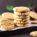 stack of best peanut butter cookies.