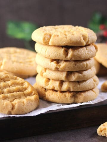 stack of best peanut butter cookies.