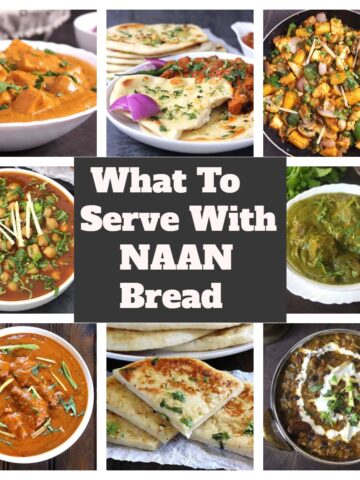 What to serve with Naan bread (vegetarian and non veg side dishes).