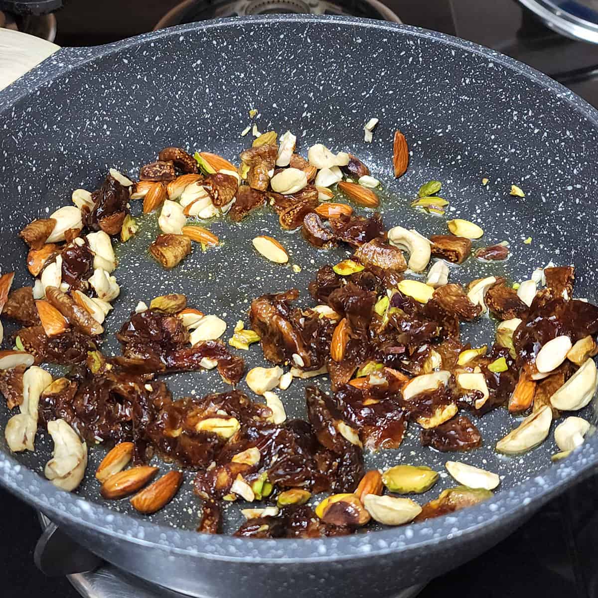 Roast dried fruits and nuts.