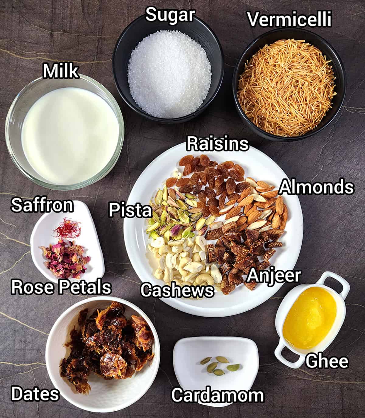 Sheer Khurma Ingredients 
