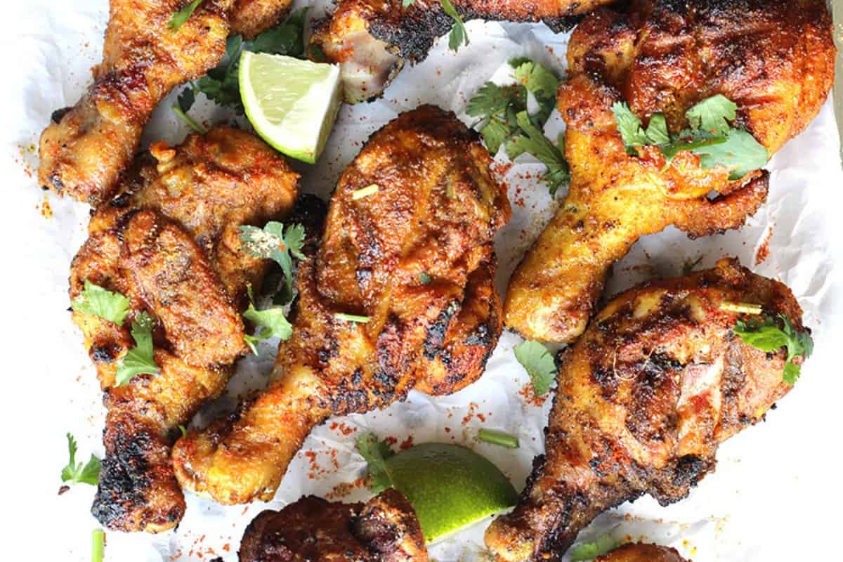 Quick and easy barbeque chicken with tandoori masala.