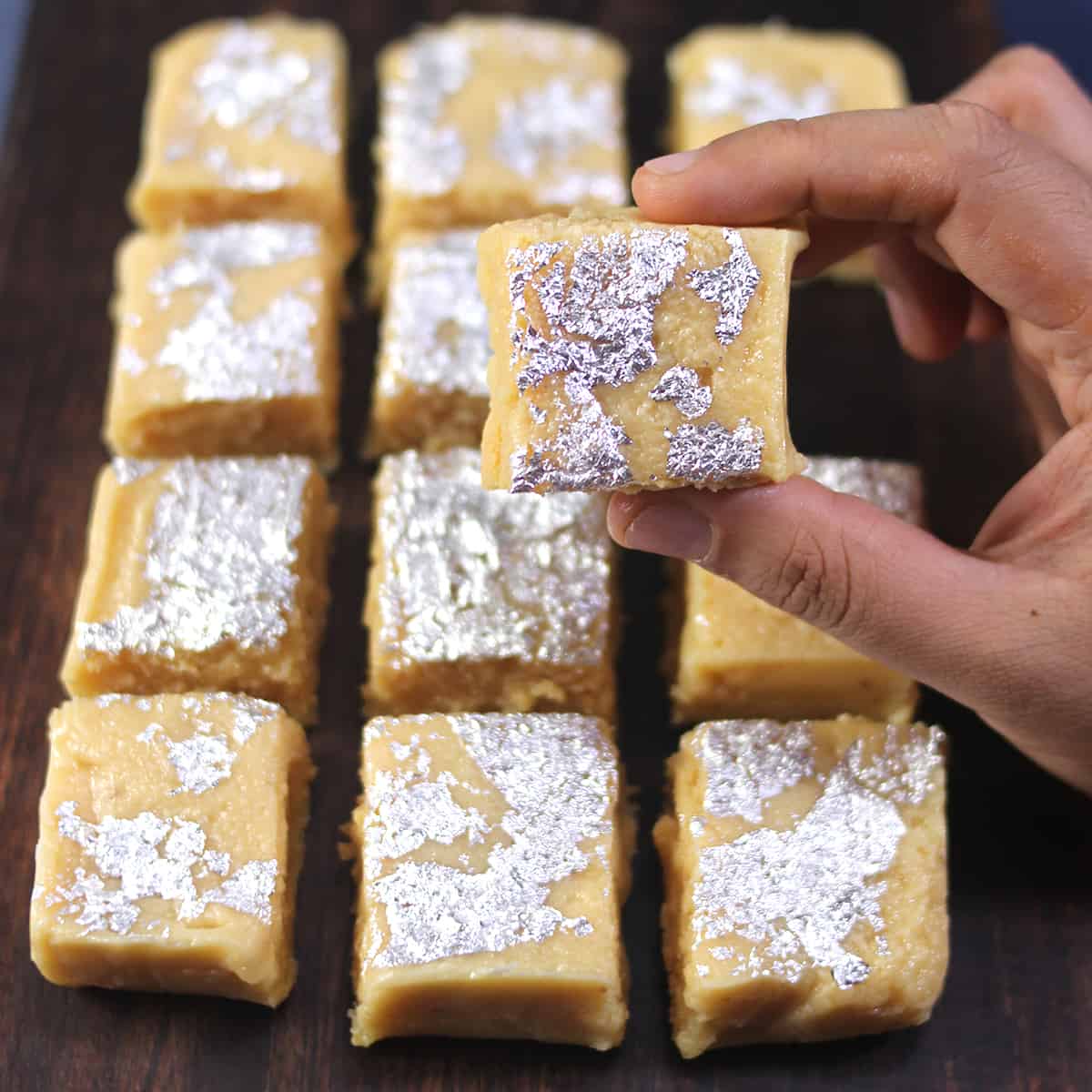 Best Indian Milk Barfi Sweet (No Bake Milk Fudge with Milk Powder).