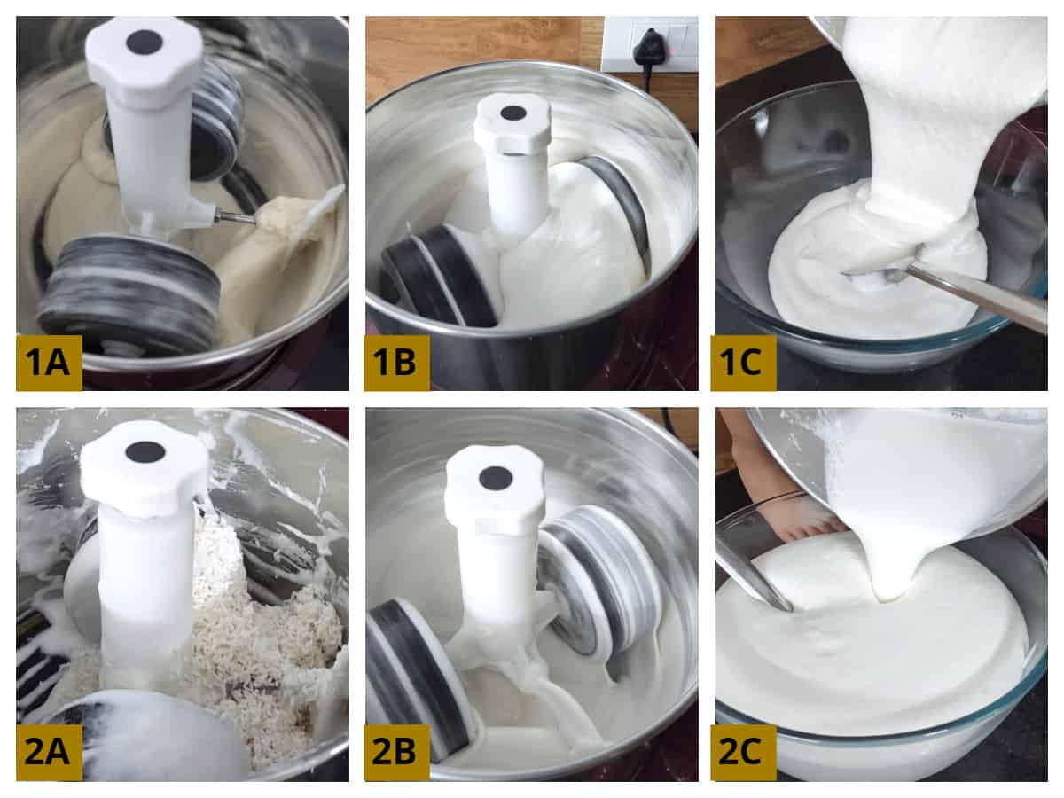 Step-by-step pictures on how to grind urad dal and rice while making dosa batter.