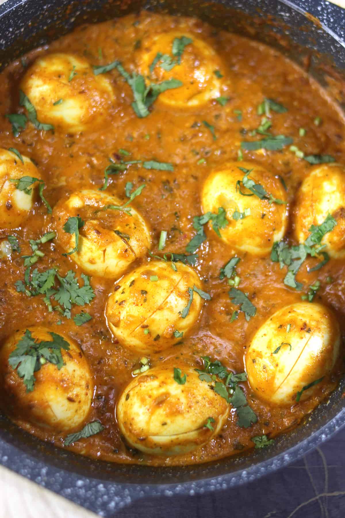 Simple egg curry recipe or egg masala for naan, roti, chapati, paratha, steamed rice, etc. 