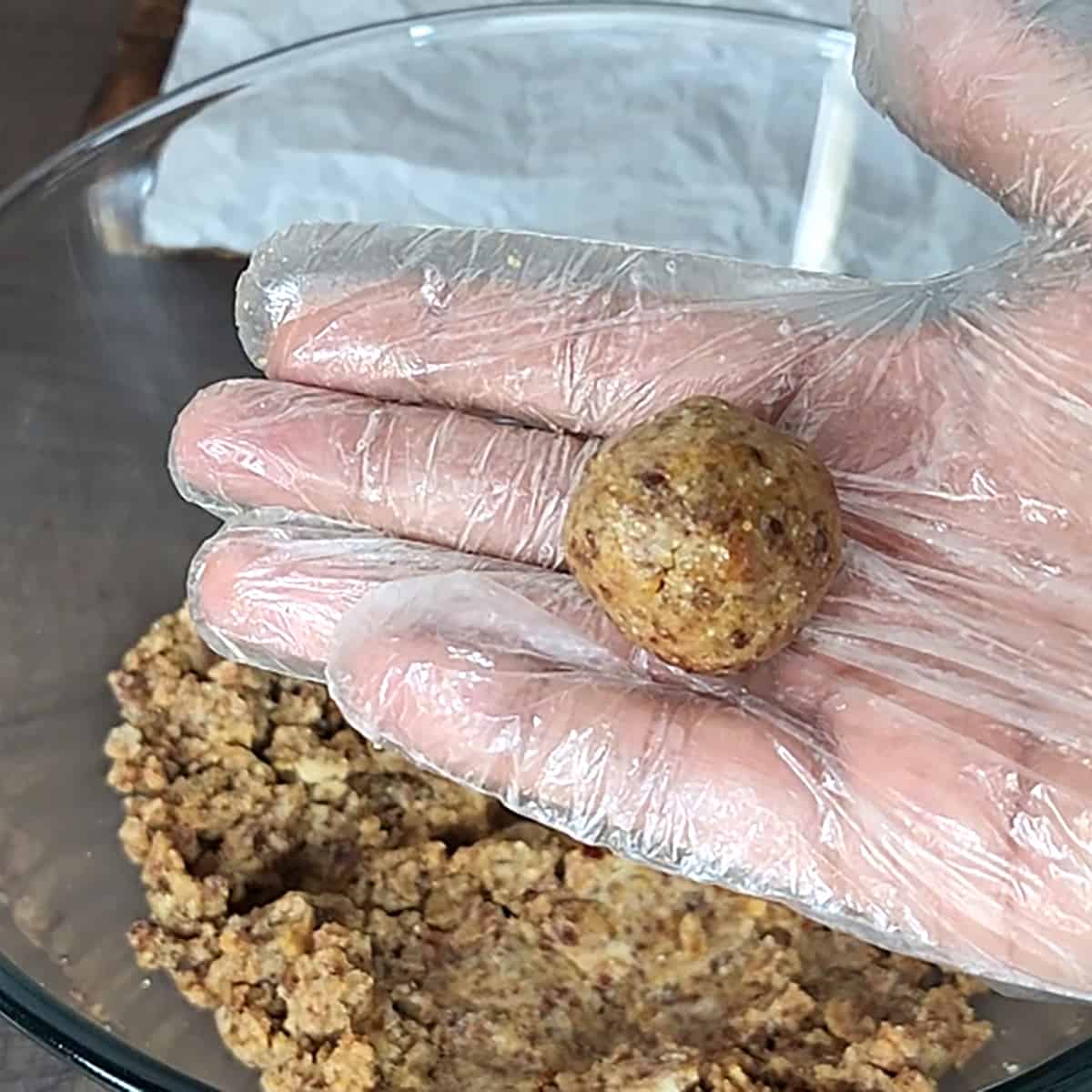 Shape the mixture into balls of desired size. 